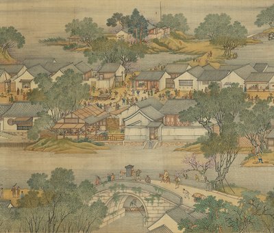 Along the River During the Qingming Festival, Qing Court Version by Qing Dynasty Chinese School